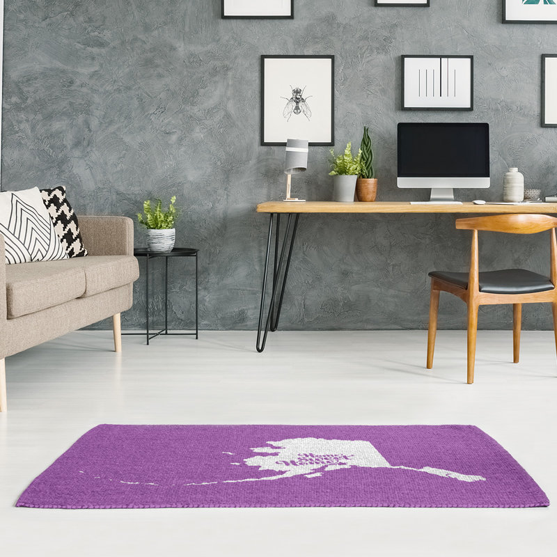 Tapis de surface mauve ancrage doux home, Rectangle 5 pi x 7 pi, Oui
