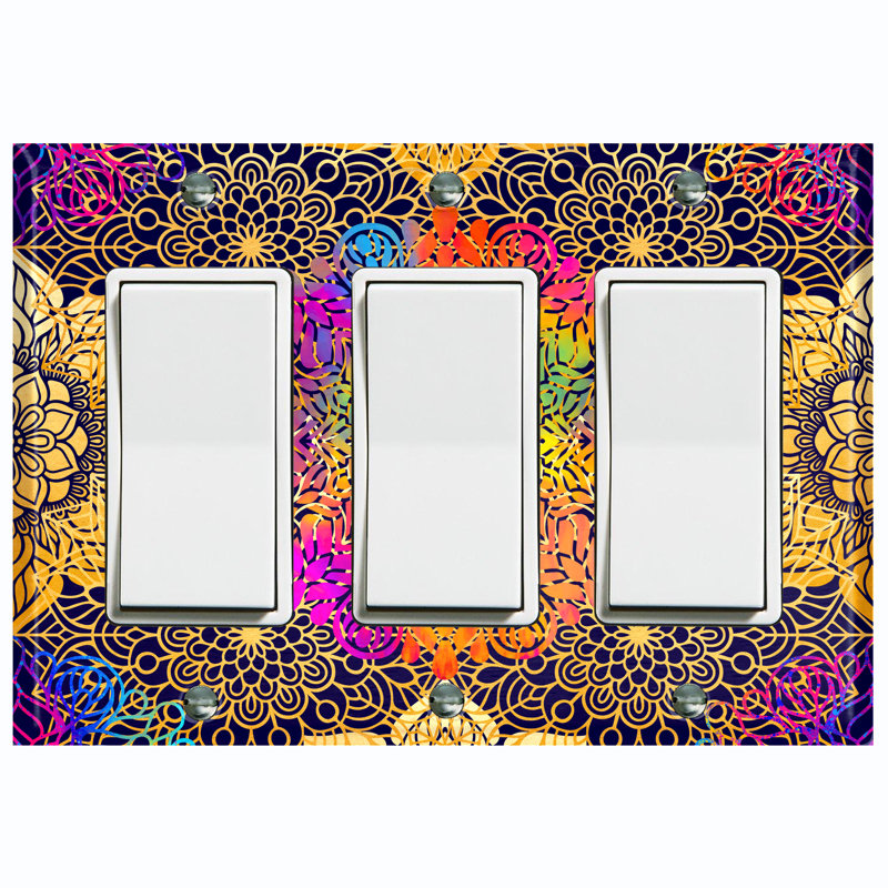 Plaque murale 3 lumières Mandala