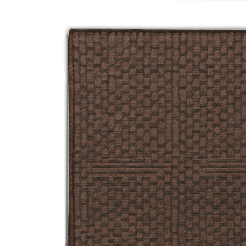 Tapis brun intérieur et extérieur Trellis, Rectangle 4pi x 6 pi
