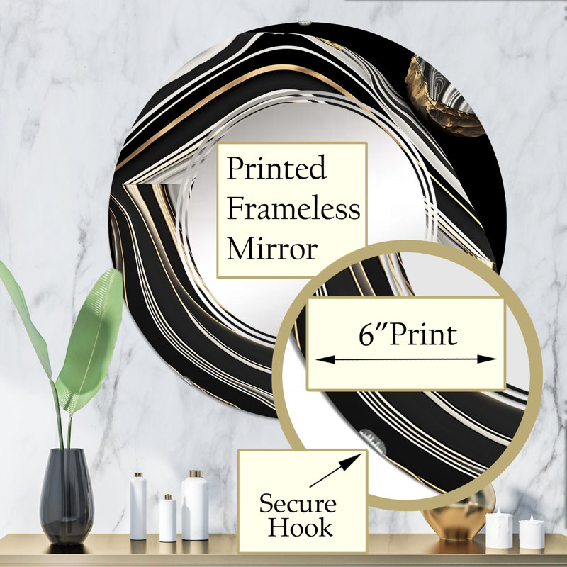 Zerrick Circle Wall Mirror, 32" x 32"