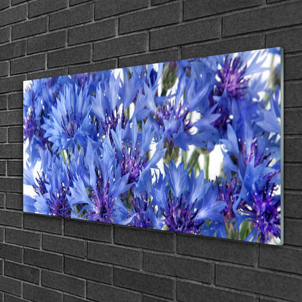 Glasbild Blumen Floral