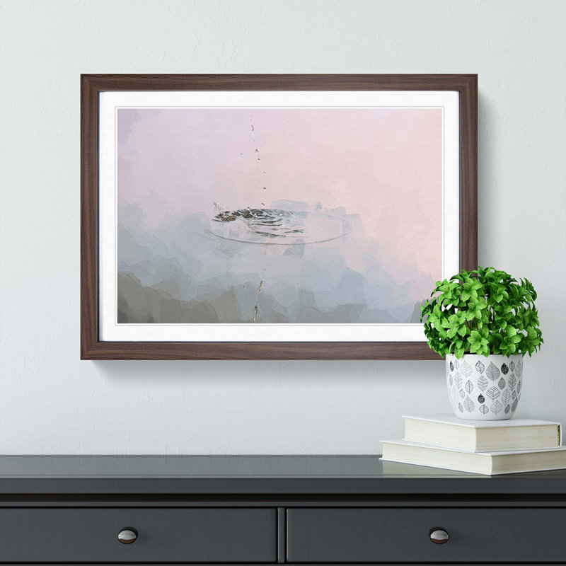 Peace & Serenity in Abstract - Picture Frame Graphic Art Print, Walnut Framed, 27cm H x 36cm W x 2cm D
