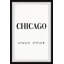 Chicago, Illinois - Image encadrée d'art textuel sur papier-2127471251