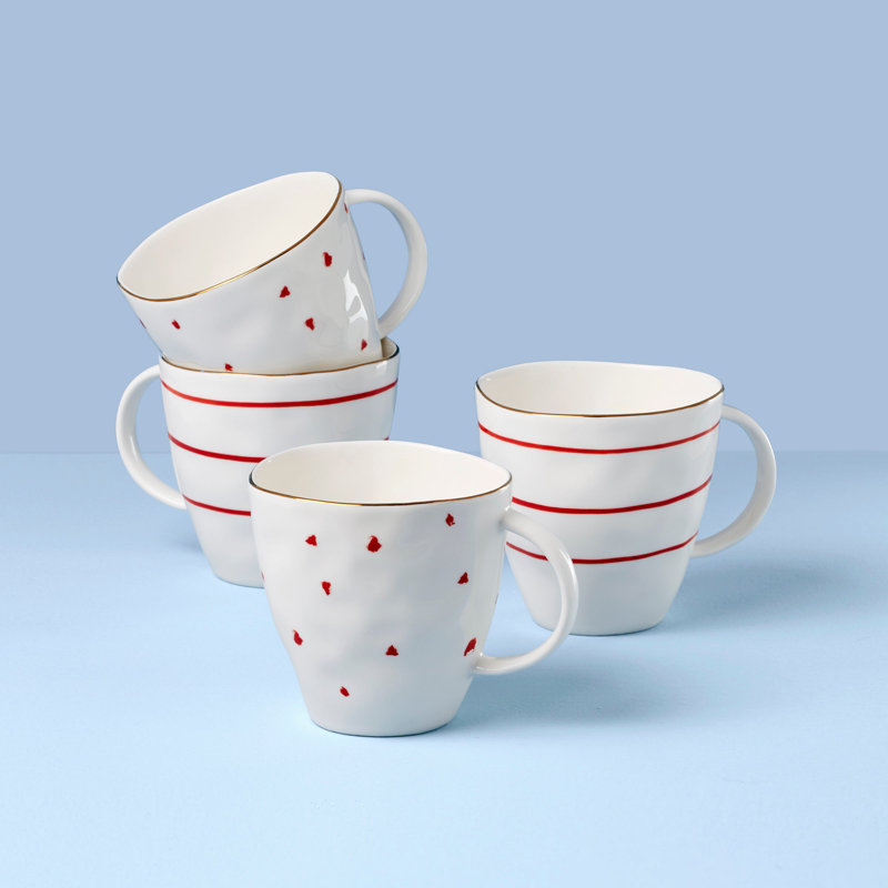 Lenox Garnet Bay Mugs, Set Of 4