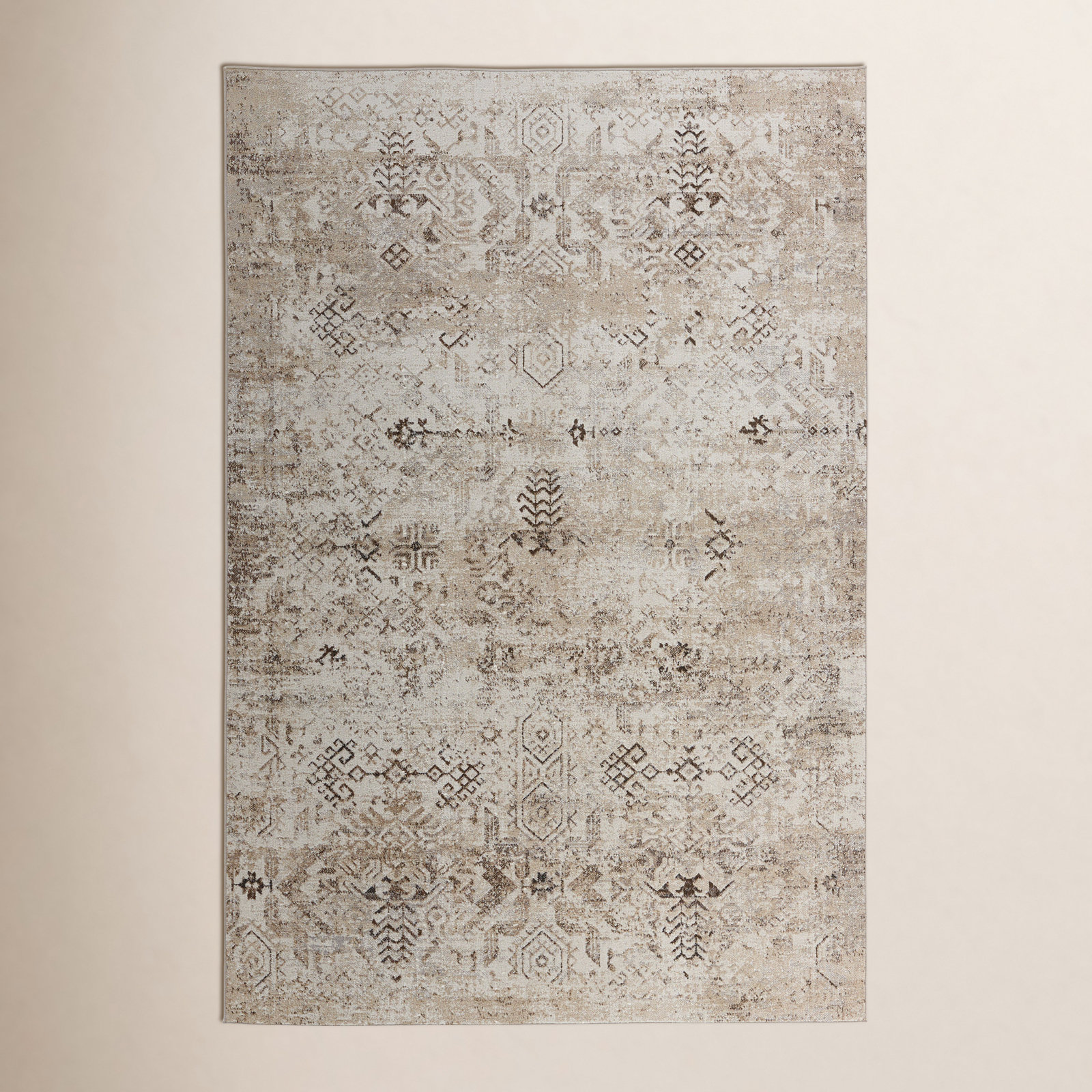 Phoebe Brown/Cream Rug, Rectangle 9' x 12'
