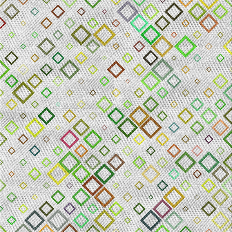 Tapis à motif géométrique vert, Carré 6 pi