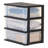 IRIS 3 Drawer Wide Plasitc Chest 