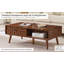 Table basse en bois avec tiroir caché et tablette ouverte Farmhouse