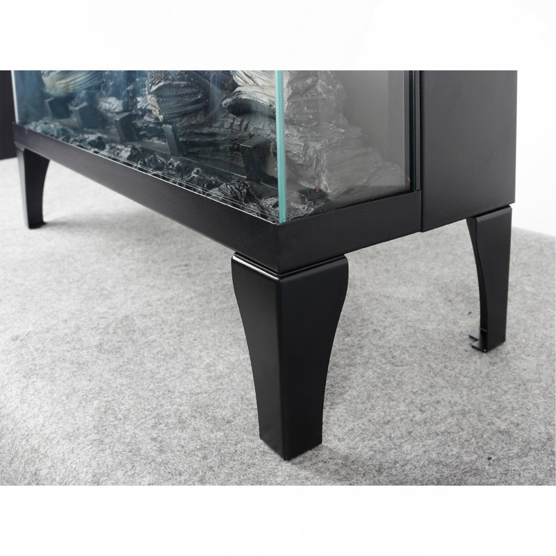 Foyer électrique en verre 24 "à trois côtés avec pieds