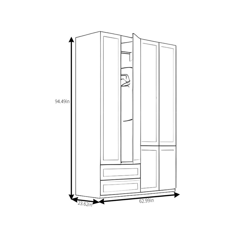 Dazhaun, 94" H x 63" W x 24" D