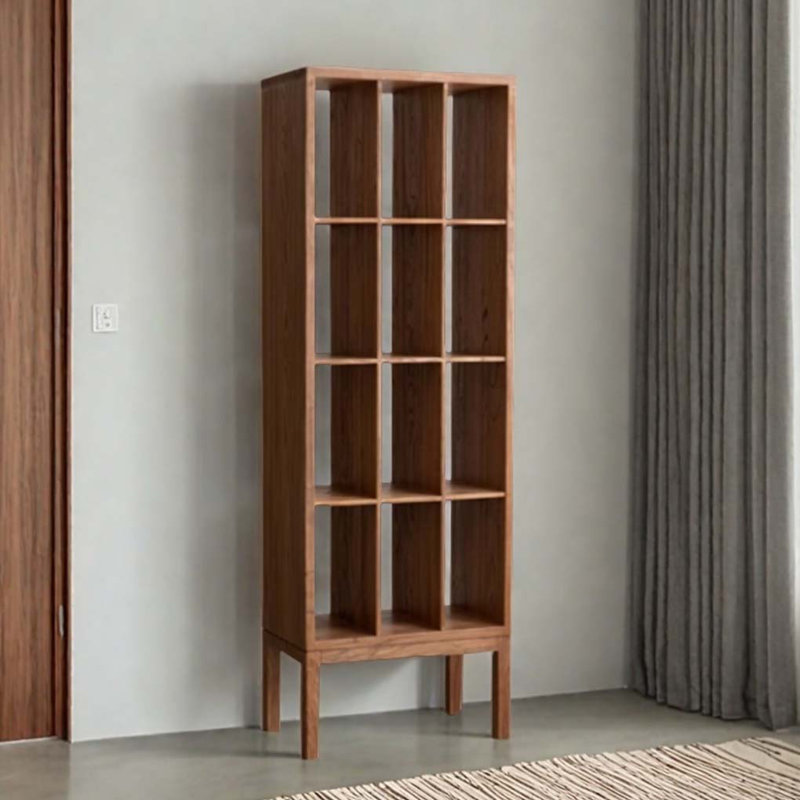 Simple solid wood shelf bookcase