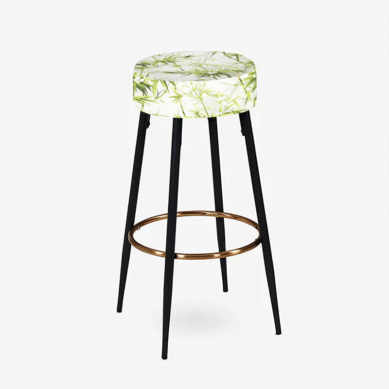 Bamboo Zen Haven I - Ensemble de 2 tabourets de bar orientaux