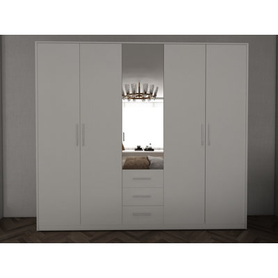 Pamel 5 Door Manufactured Wood Wardrobe