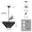 Luminaire suspendu 6 lumières noir industriel rétro