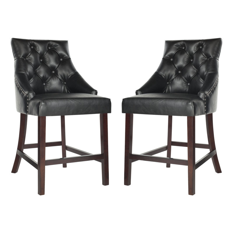 Tabouret de bar et de comptoir Balyon, Tabouret de comptoir (assise de 26 po de hauteur), Noir
