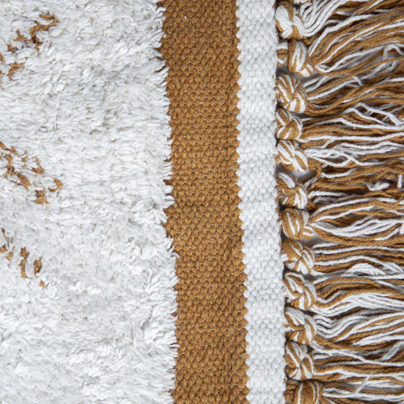Cotton Tufted Rug with Fringe