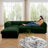 L-Shaped Upholstered Modular Sectional With Storage Ottoman-1450046617