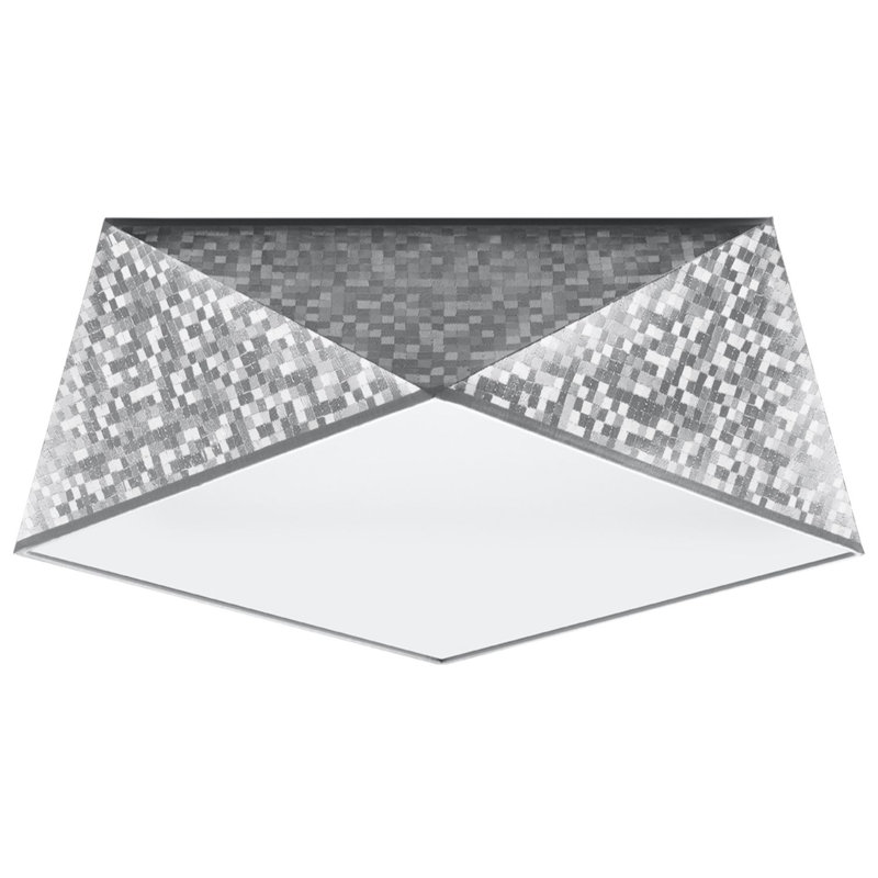 Carden Flush Mount, Silver, 15cm H x 40cm W x 40cm D