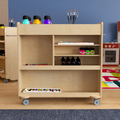Bright Beginnings 4 Compartment Manufactured Wood Teaching Cart