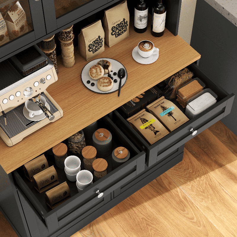 Armoire de rangement haute grande hauteur avec 2 tiroirs, grande capacité