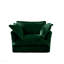 Fauteuil à revêtement antidérapant avec 1 grand coussin de dossier et 2 grands coussins décoratifs, 1 canapé profond confortable et 1 siège large, plusieurs grands coussins moelleux, tissu en velours côtelé vert-56411920