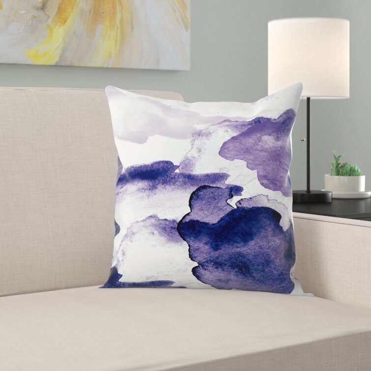 Cobalt Blue & Purple Floral Throw Pillows, Colorful Large Decorative Accent  Pillow for Bed Decor, Couch Pillows Set or Outdoor Sofa Cushions 