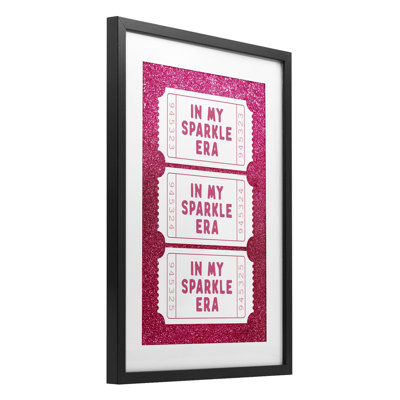 In My Sparkle Era Tickets Framed Print Under Glass, design by Lettered and Lined