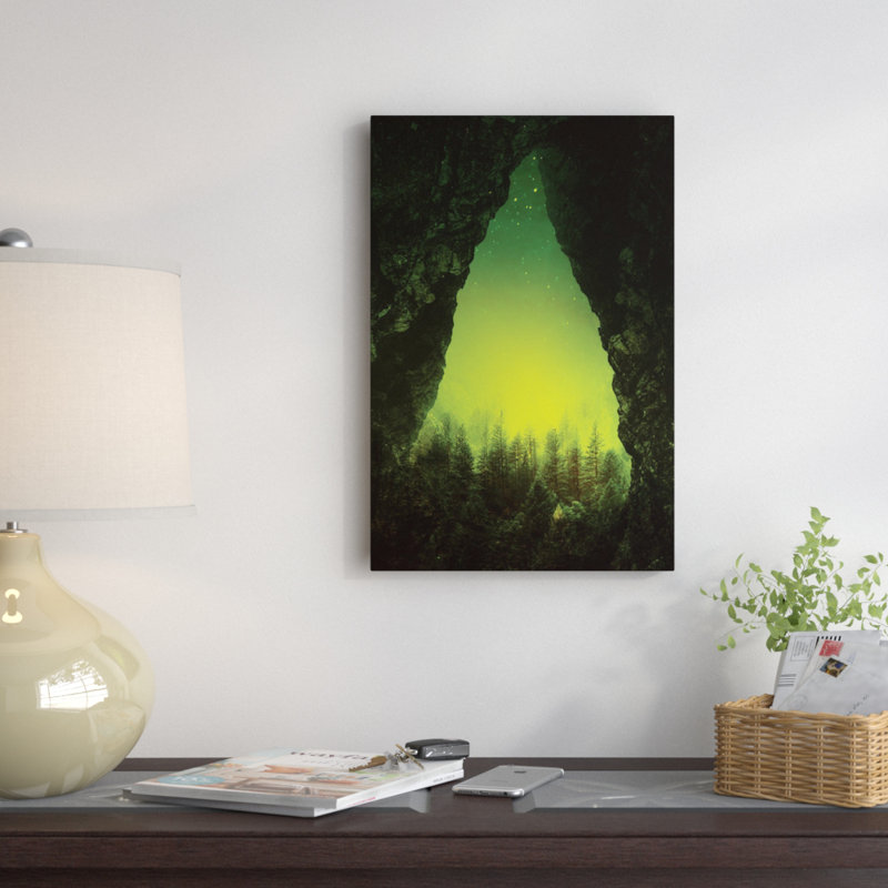 « toxique forest », reproduction d’impression sur toile tendue, H 26 po x l 18 po x P 1,5 po, Toile tendue, Pas de tapis