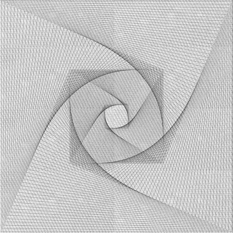 Tapis zone grise à motifs, Carré 4 pi