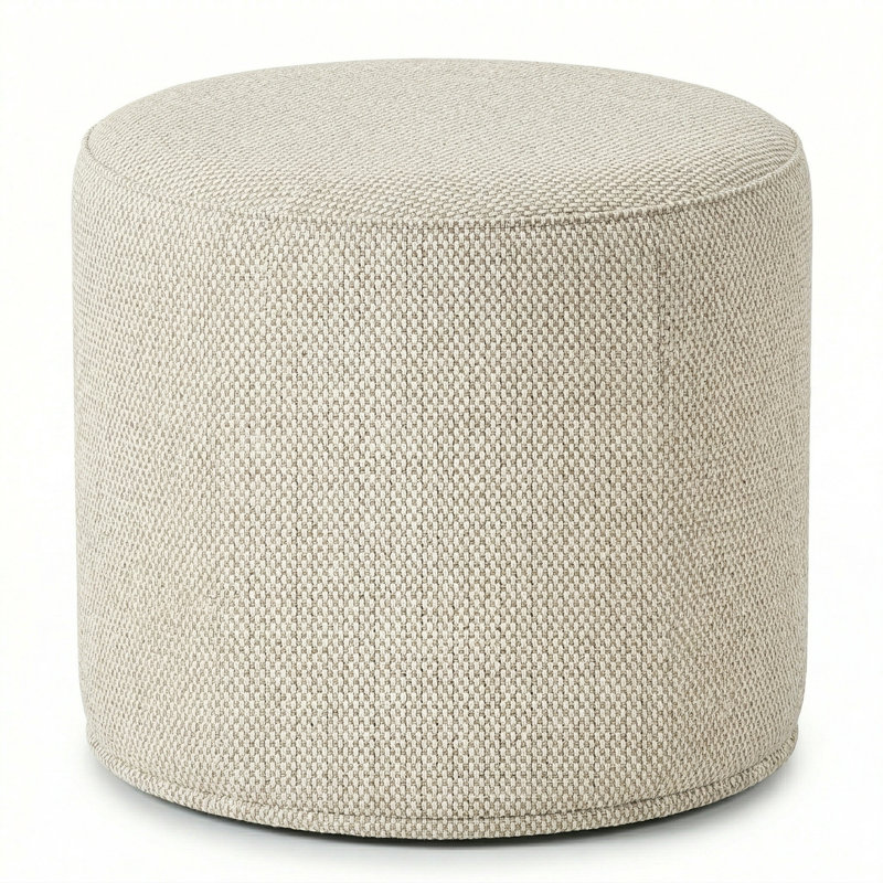 Berlin Gardens Lilly Hive 20" Round Pouf, Beige
