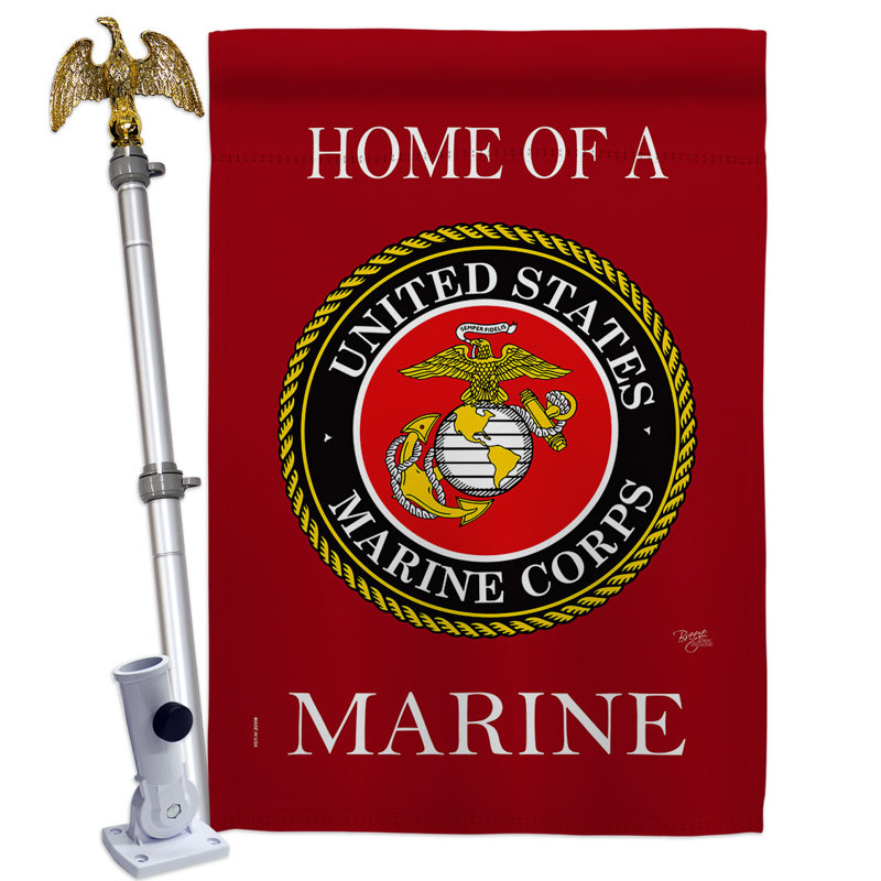 Double Sided 40'' H x 28'' W Polyester Flag Set