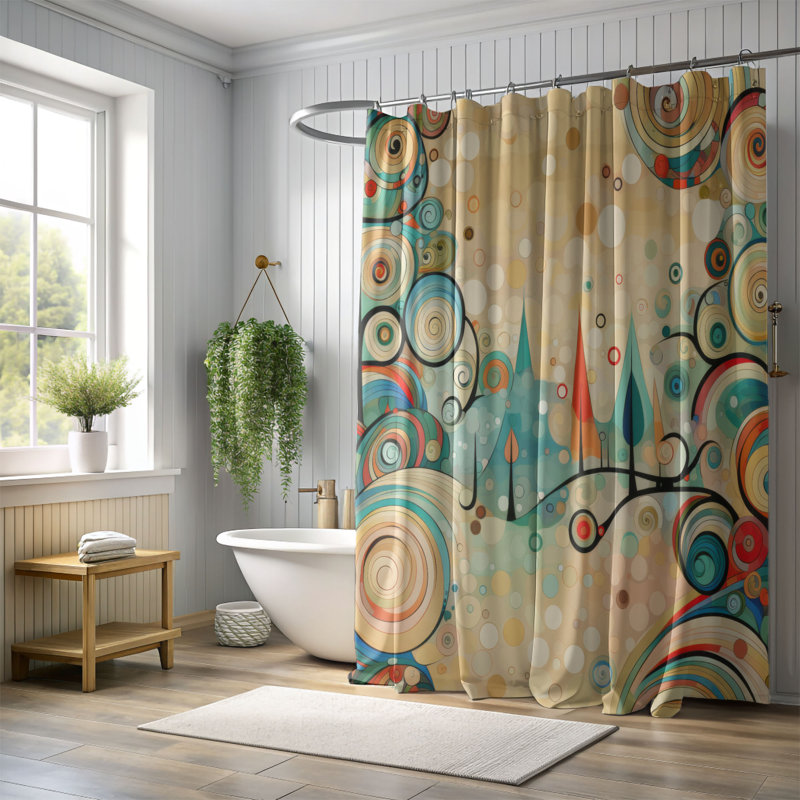 Magical Tree - Rideau de douche Premium, H 74 po x l 71 po