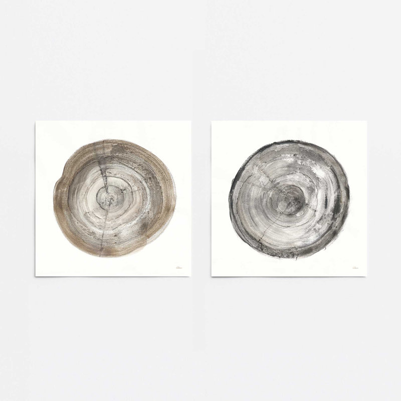 Rings of Time Duo II, ensemble de 2 impressions sur toile dans un cadre, Sans cadre, H 16 po x l 32 po