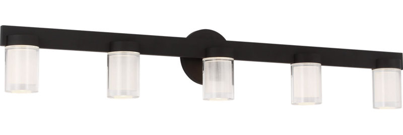 Esfera 5 - Light LED Bath Sconce, Nightshade Black