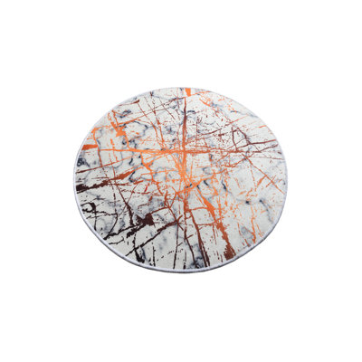 Tapis antibactérien rond, 39,4 po de diamètre, 100% polyester, hauteur de poils de 0,2 po | Dessous antidérapant, lavable à la machine | Parfait pour le salon, la chambre à coucher et la salle de jeux, conception douce et durable