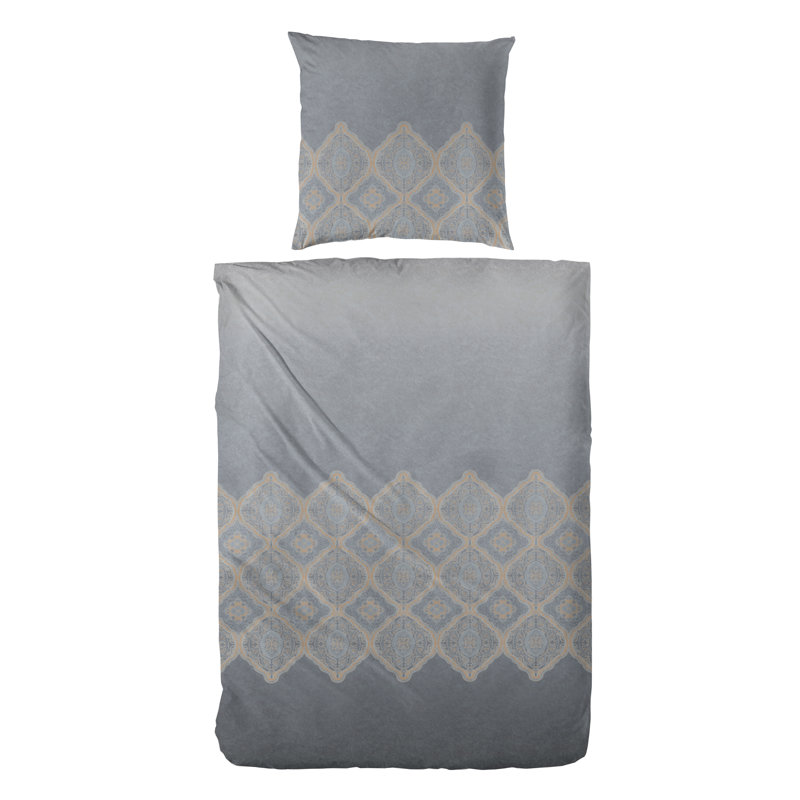 Rogozen Cotton Camouflage Duvet Cover Set with Pillow Shams, Sand Grey, 155 x 220cm Duvet Cover + 1 Standard Pillowcase