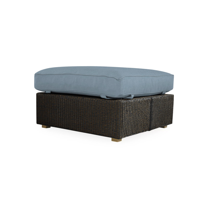Hamptons Outdoor Ottoman, Cottage Pepper, Mink