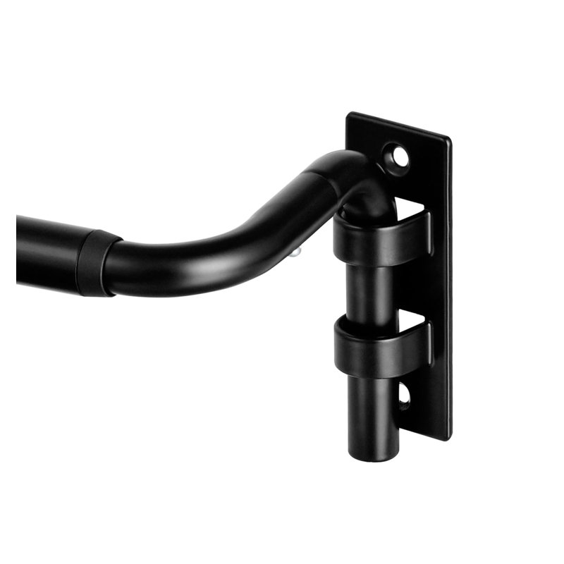 30cm Straight Tension Shower Curtain Rod & Hook Set