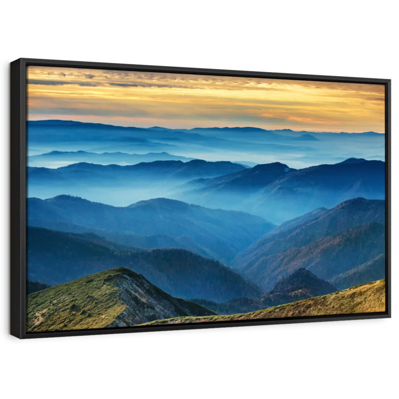 «Calming Mountainscape Reproduction sur toile», H 9 po x l 13 po