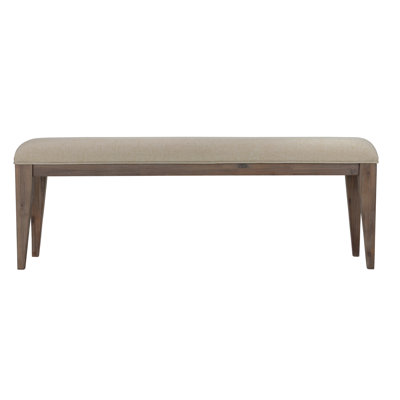 Laurist Upholstered Bench with Neutral Linen Fabric