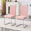 Chaises de salle à manger cantilever modernes en similicuir avec base chromée (paquet de 2)-1537012970