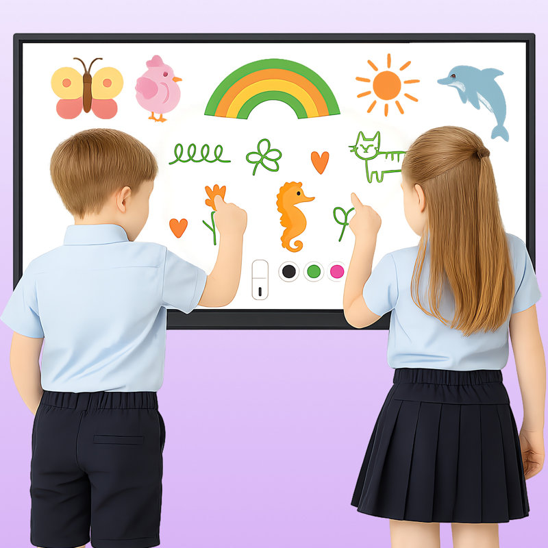 JYXCN Smart Board 49 pouces à écran tactile tout-en-un, tableau blanc interactif avec double système et partage de nuage - idéal pour la salle de classe, le bureau et les présentations?