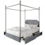 Lit plateforme en métal avec tiroirs de rangement en velours-733900009-733900015