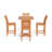 Teak Patio Dining Set with Rectangular Table-1234020143