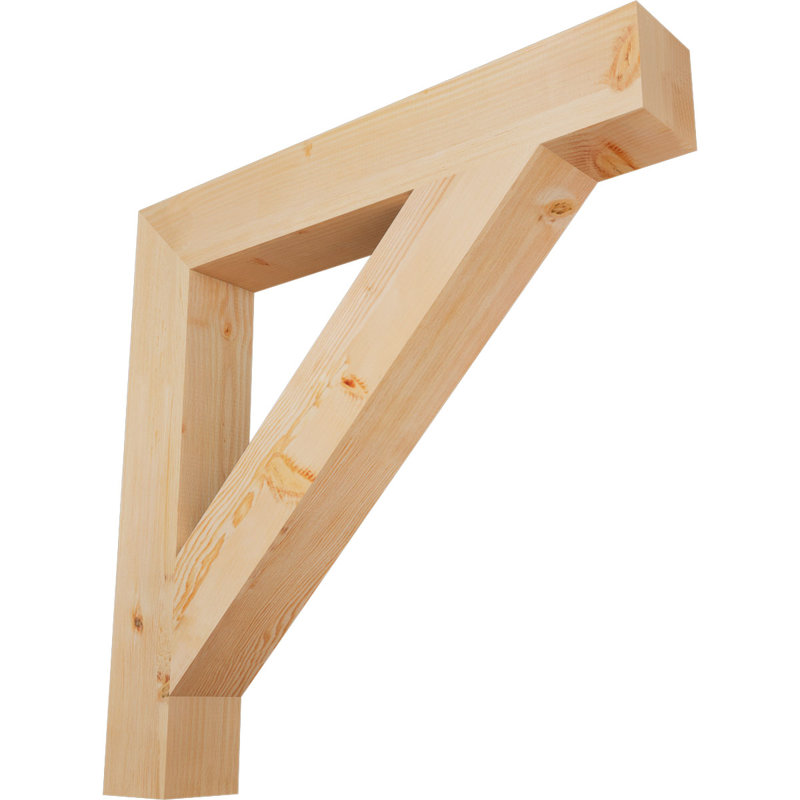 H 5,5 po x l 40 po x Support en bois / corbeau, Sapin de Douglas, H 40 po x l 5,5 po x P 40 po