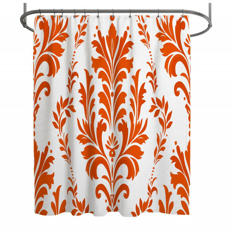 Rideau de douche à motif floral - Décoration de salle de bain, H 93 po x l 70 po