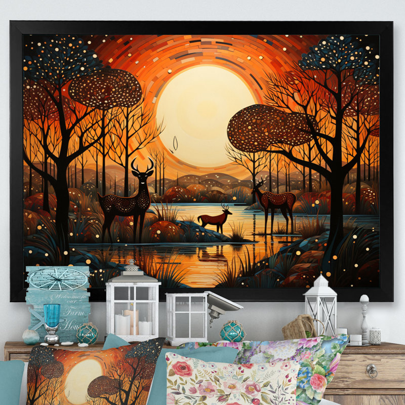 African Savannah Serenade Ix sur toile, H 12 po x l 20 po x P 1 po, Cadre simple noir