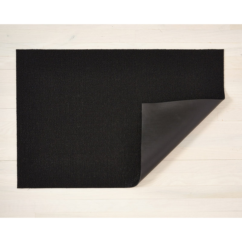 Indoor / Outdoor Doormat, Black, 0.6cm H x 91cm W x 152cm L