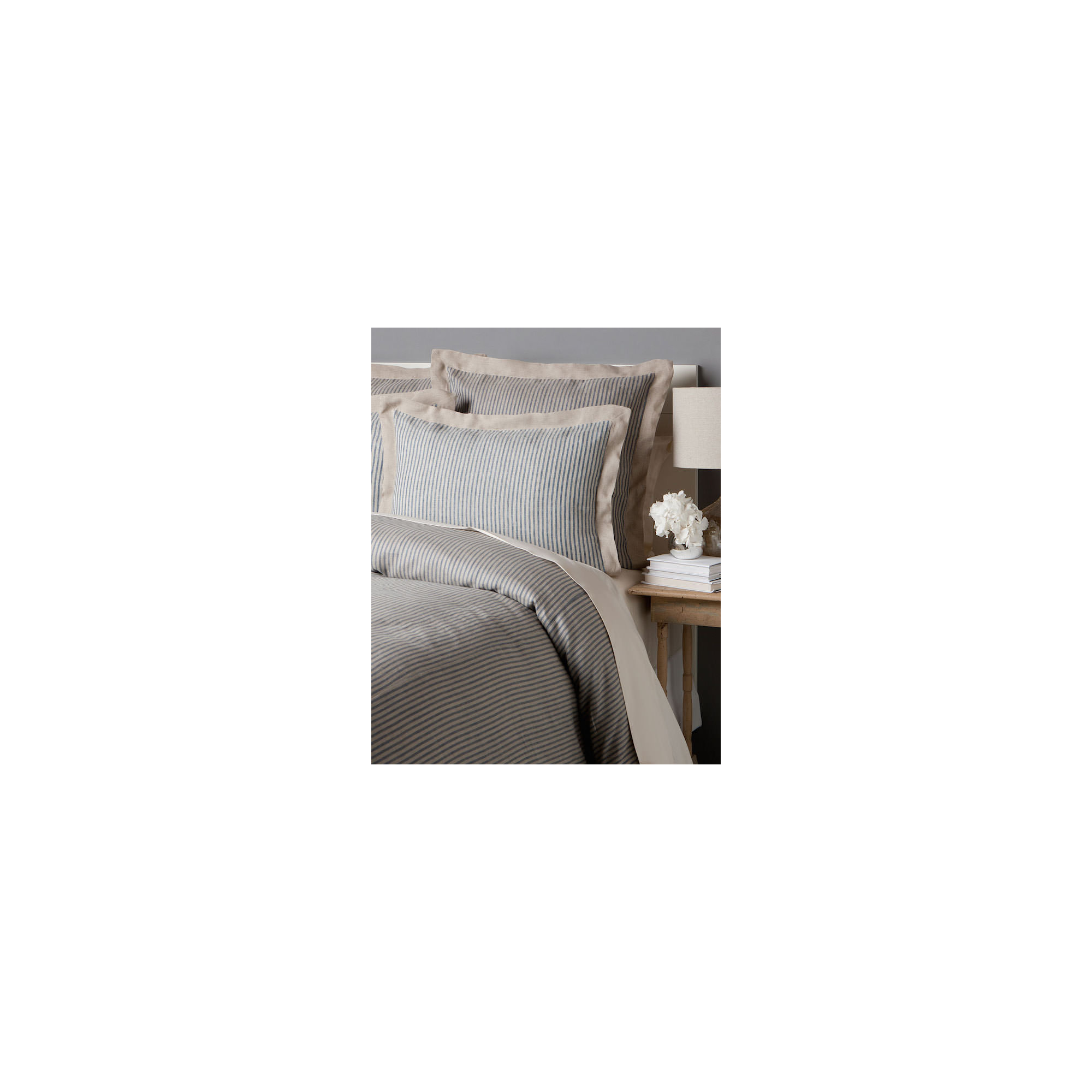 Ernadette 100% Linen Bedding, Standard, Steel Blue