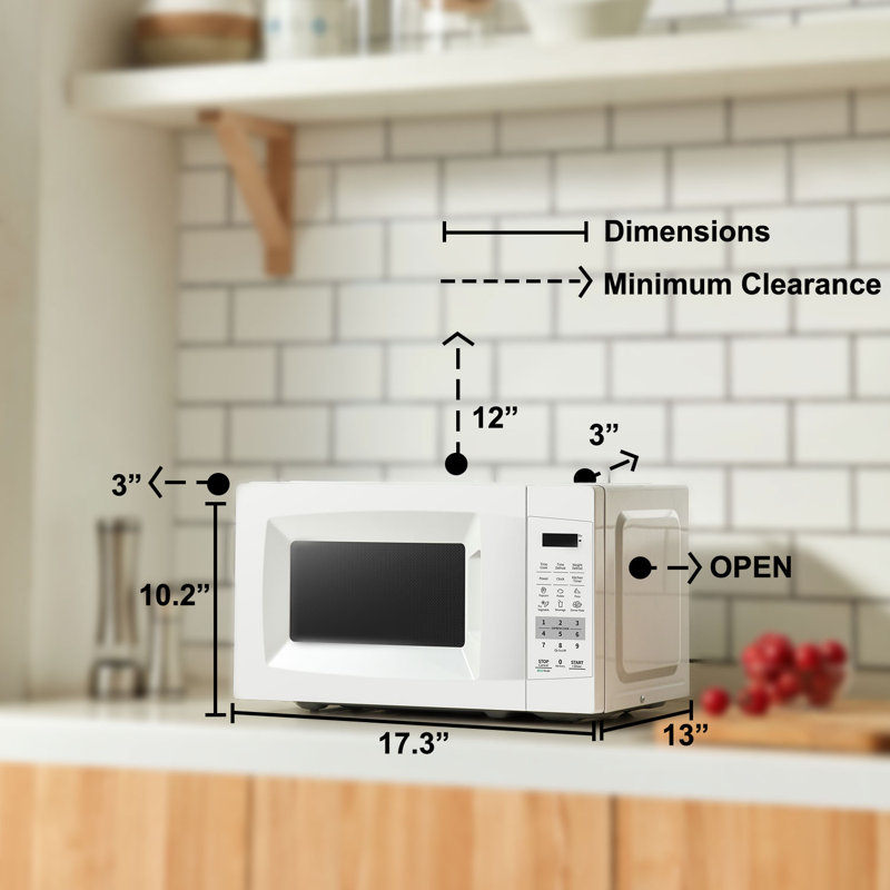 Four à micro-ondes de comptoir de 700 watts de 17,3 po 0,7 pi³ Comfee, Blanc